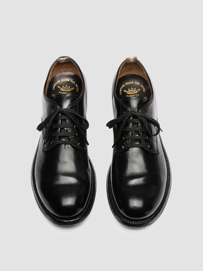 ADMIRAL 007 - Black Leather Derby Shoes