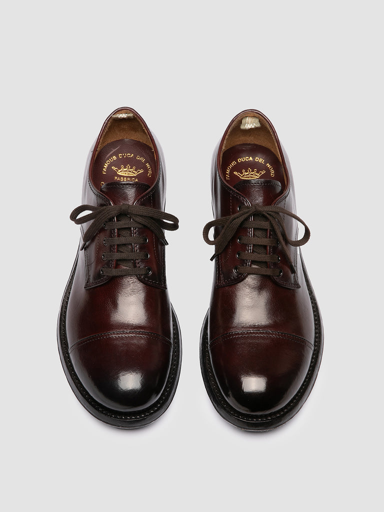 ADMIRAL 008 - Burgundy Leather Derby Shoes