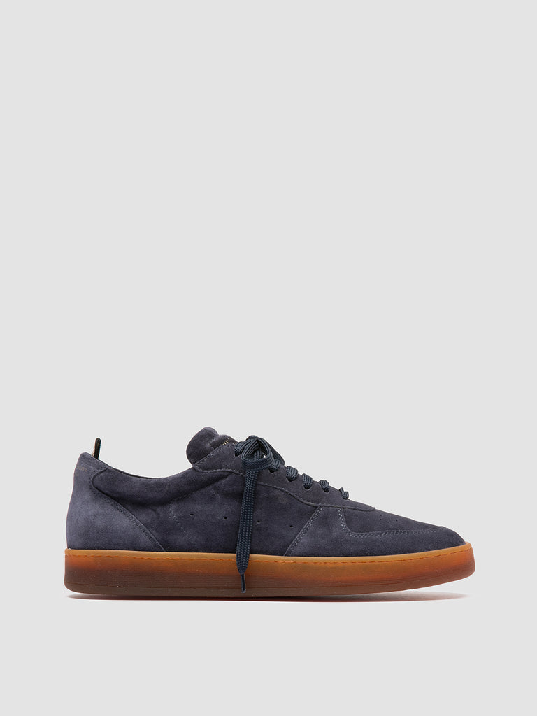 ASSET 001 - Blaue Low-Top-Sneakers aus Wildleder