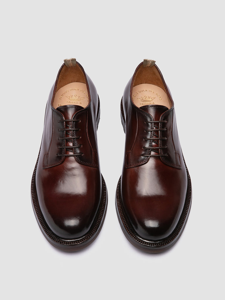 ASTON FLEXI 001 - Burgundy Leather Derby Shoes
