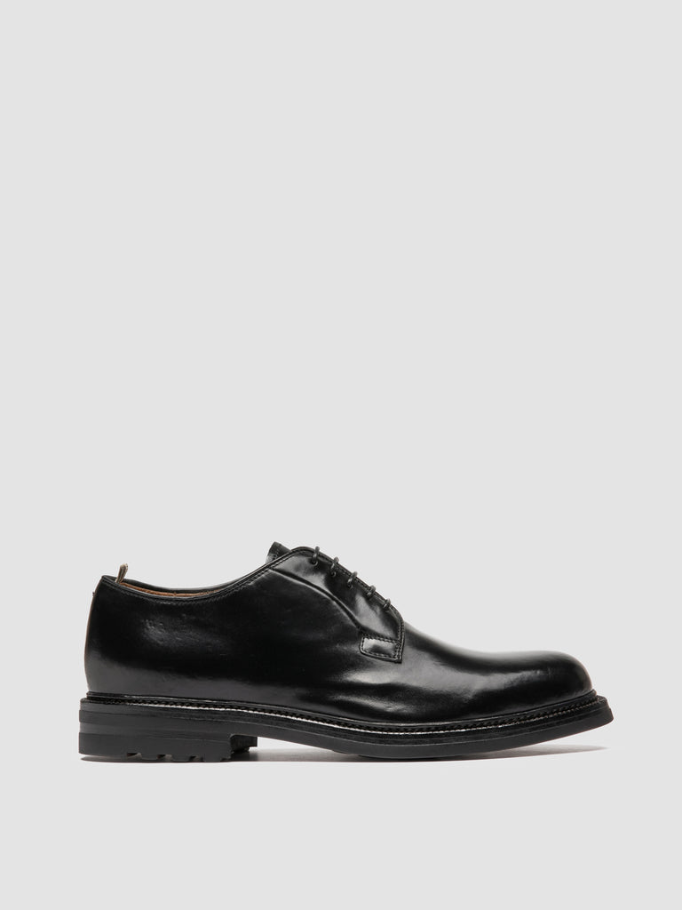 ASTON FLEXI 001 - Black Leather Derby Shoes