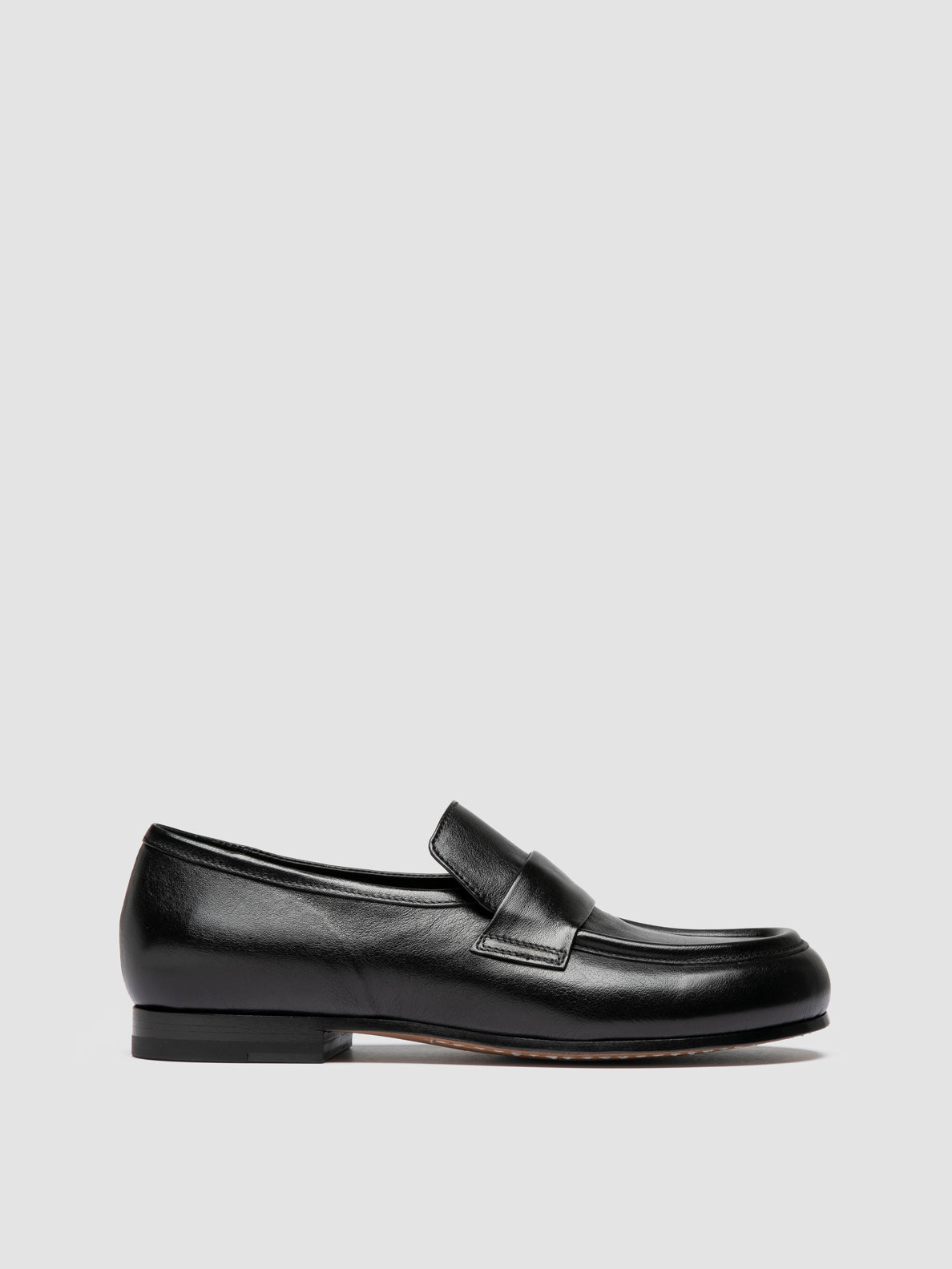 Women's Black Leather Penny Loafers: BECKY 101 – Officine