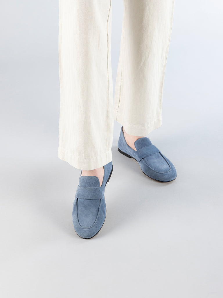 BLAIR 001 - Blue Suede Loafers