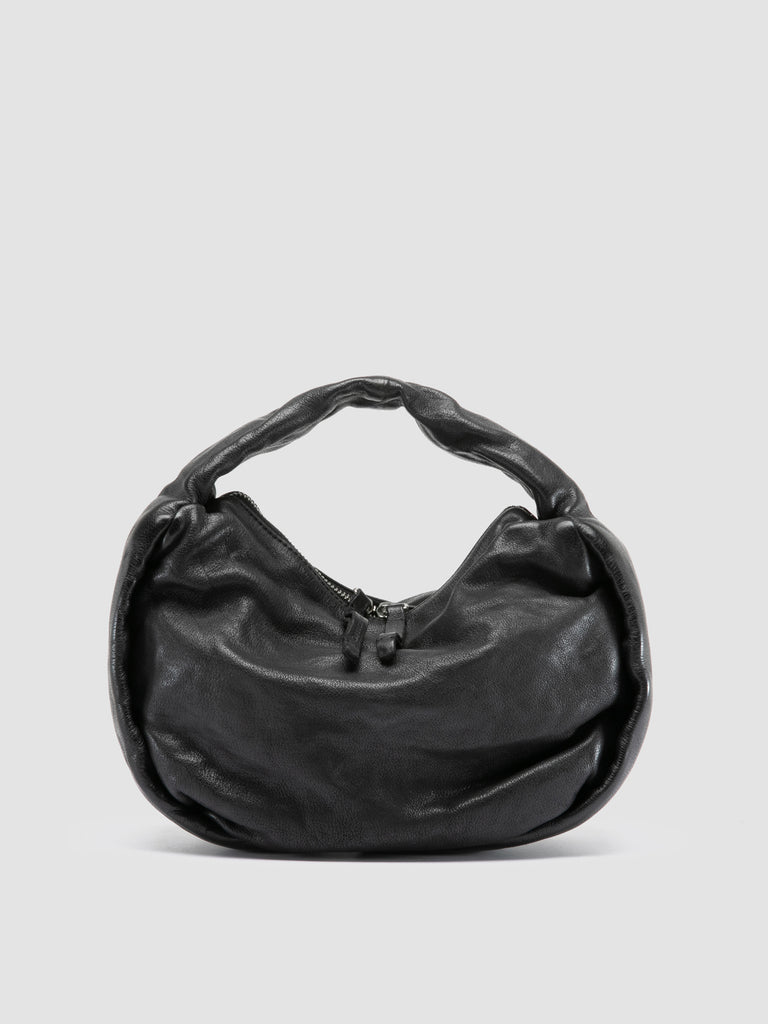 BOLINA 044 - Schwarze Umhängetasche aus Leder