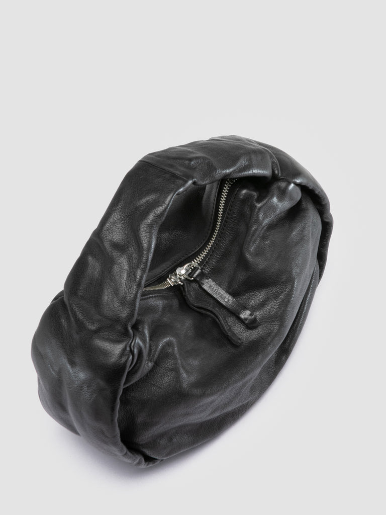 BOLINA 044 - Schwarze Umhängetasche aus Leder