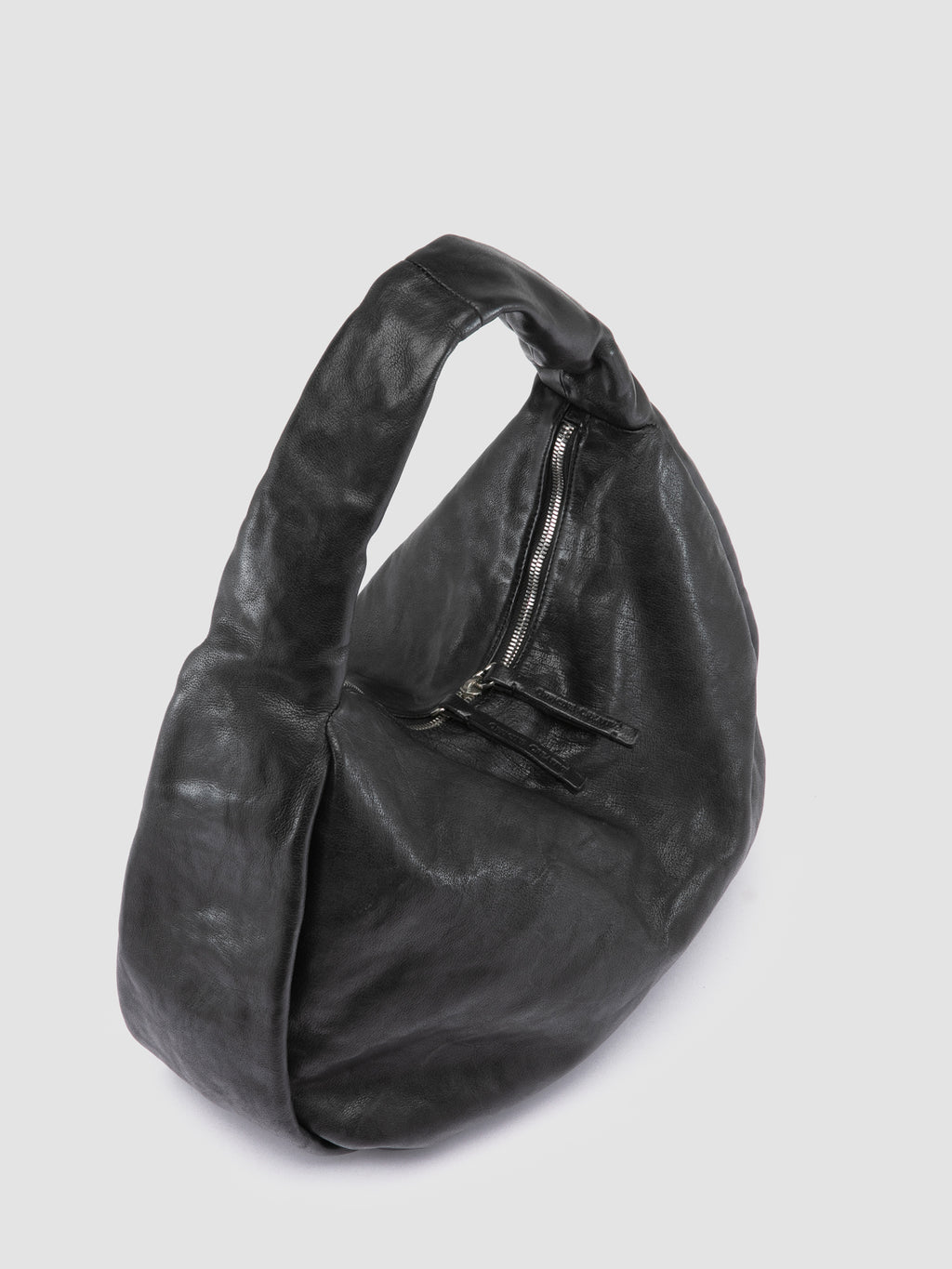 BOLINA 048 - Schwarze Umhängetasche aus Leder