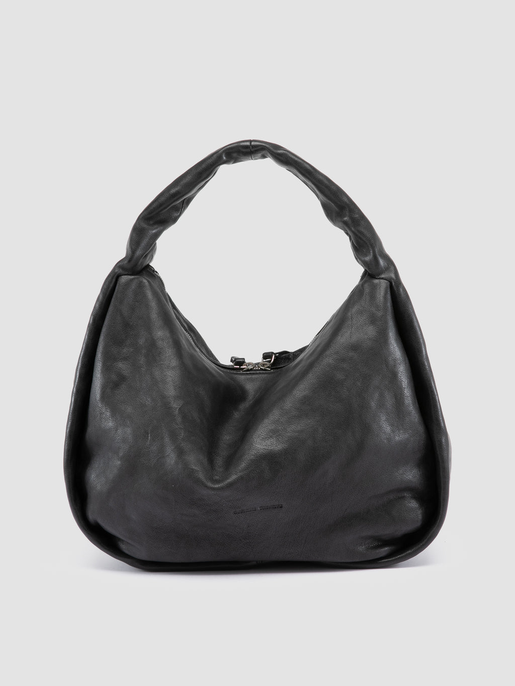 BOLINA 048 - Schwarze Umhängetasche aus Leder