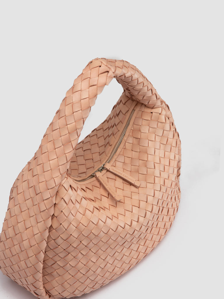 BOLINA 148 - Schultertasche aus roséfarbenem Leder