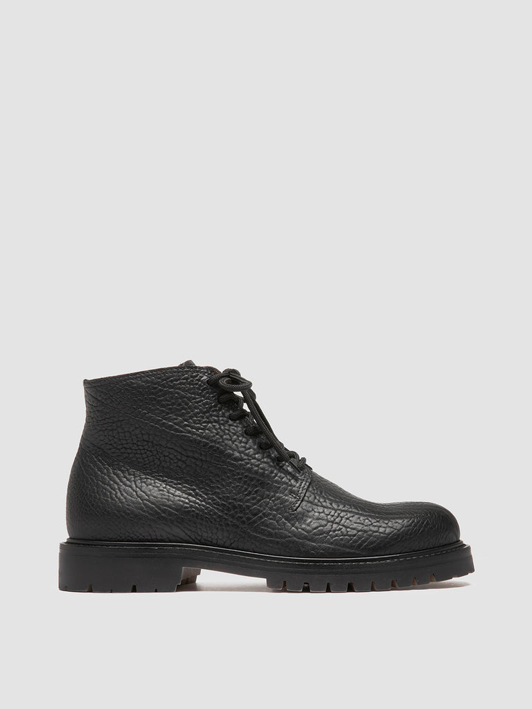 BOSS 011 - Black Leather Lace-up Boots