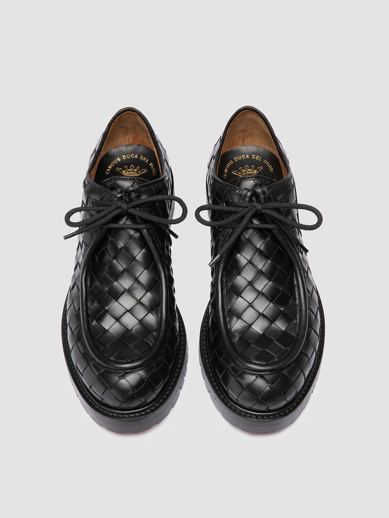 BOSS 015 - Black Leather Derby Shoes