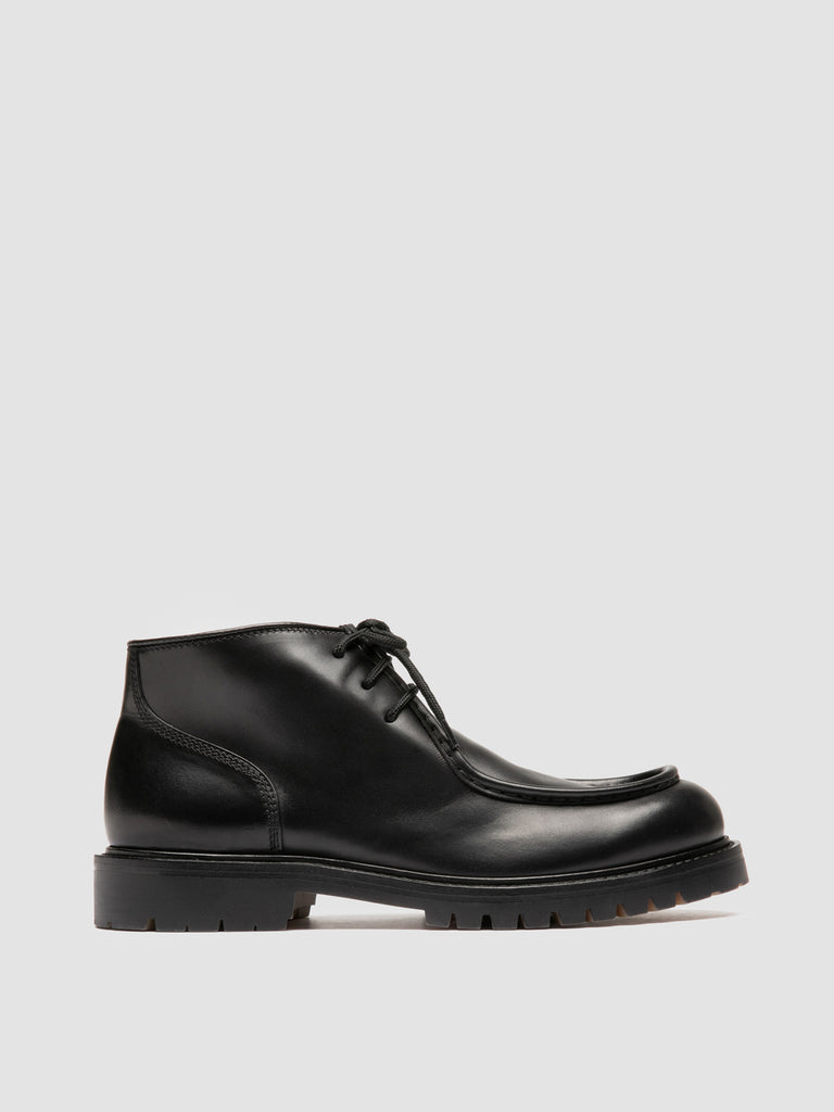 BOSS 018 - Black Leather Derby Shoes
