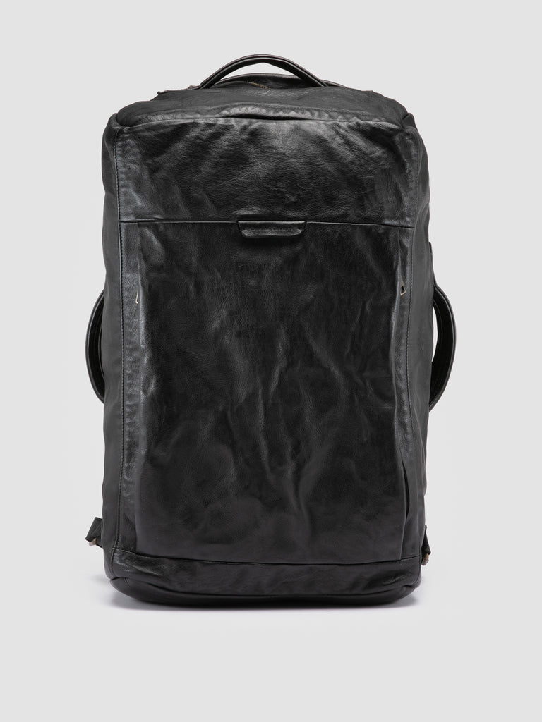 HELMET 052 - Black Leather Backpack