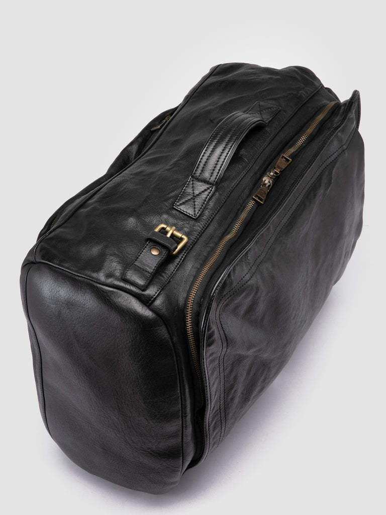 HELMET 052 - Black Leather Backpack