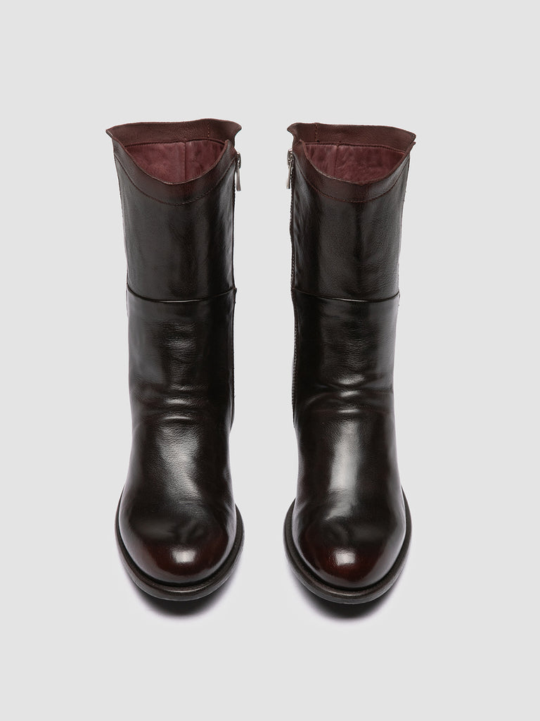 LIS 002 - Brown Leather Zipped Boots