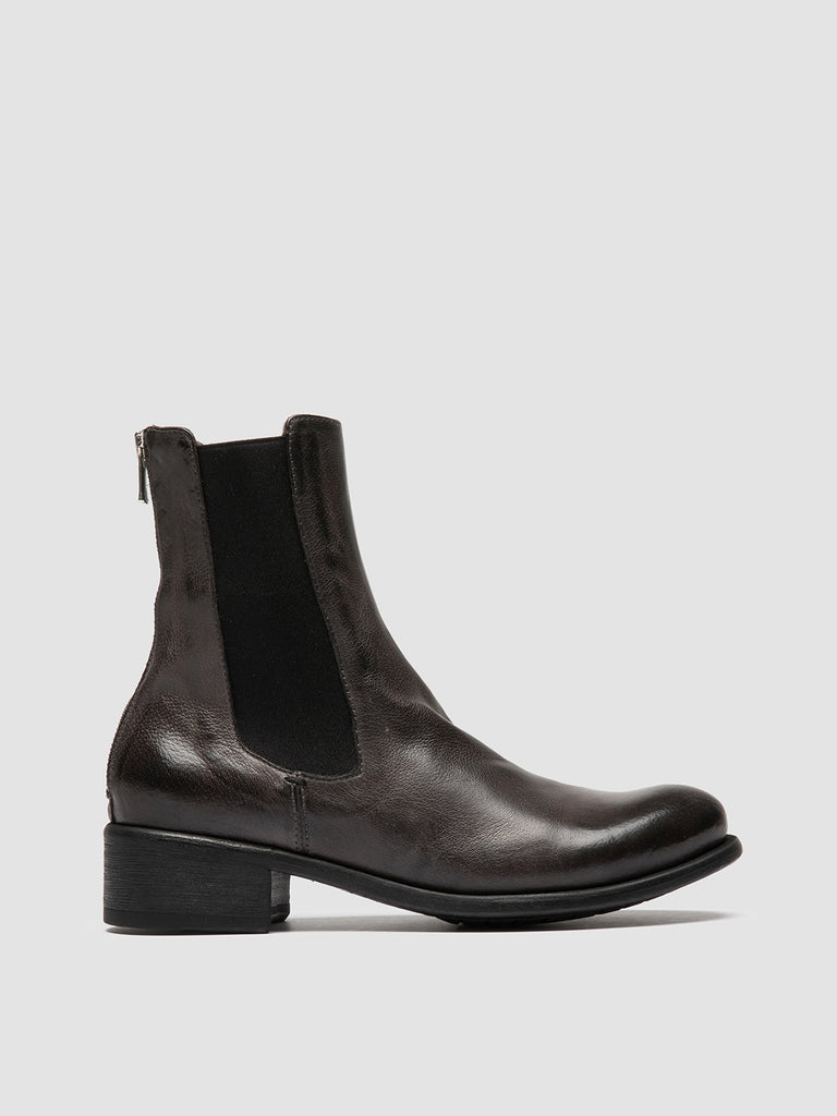 LIS 003 - Grey Leather Chelsea Boots