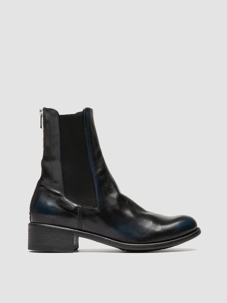 LIS 003 - Blue Leather Chelsea Boots