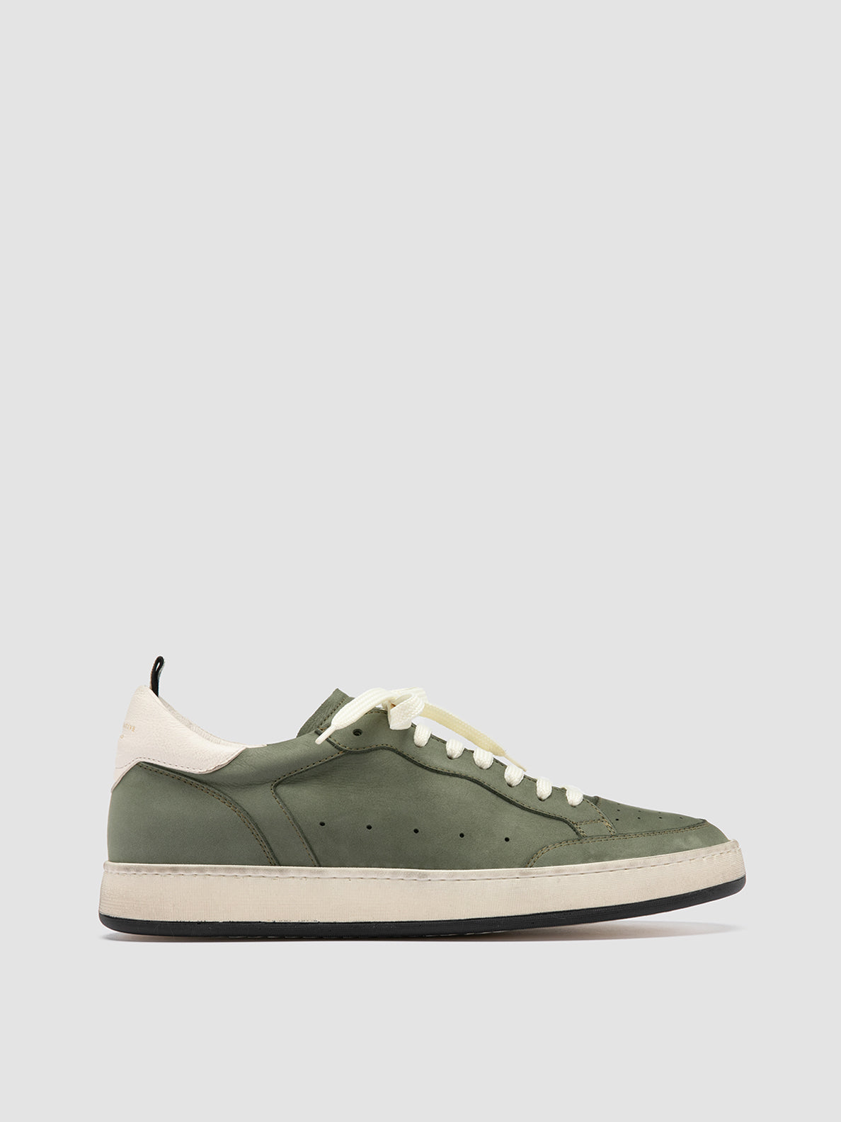 Men's Green Leather Sneakers MAGIC 002