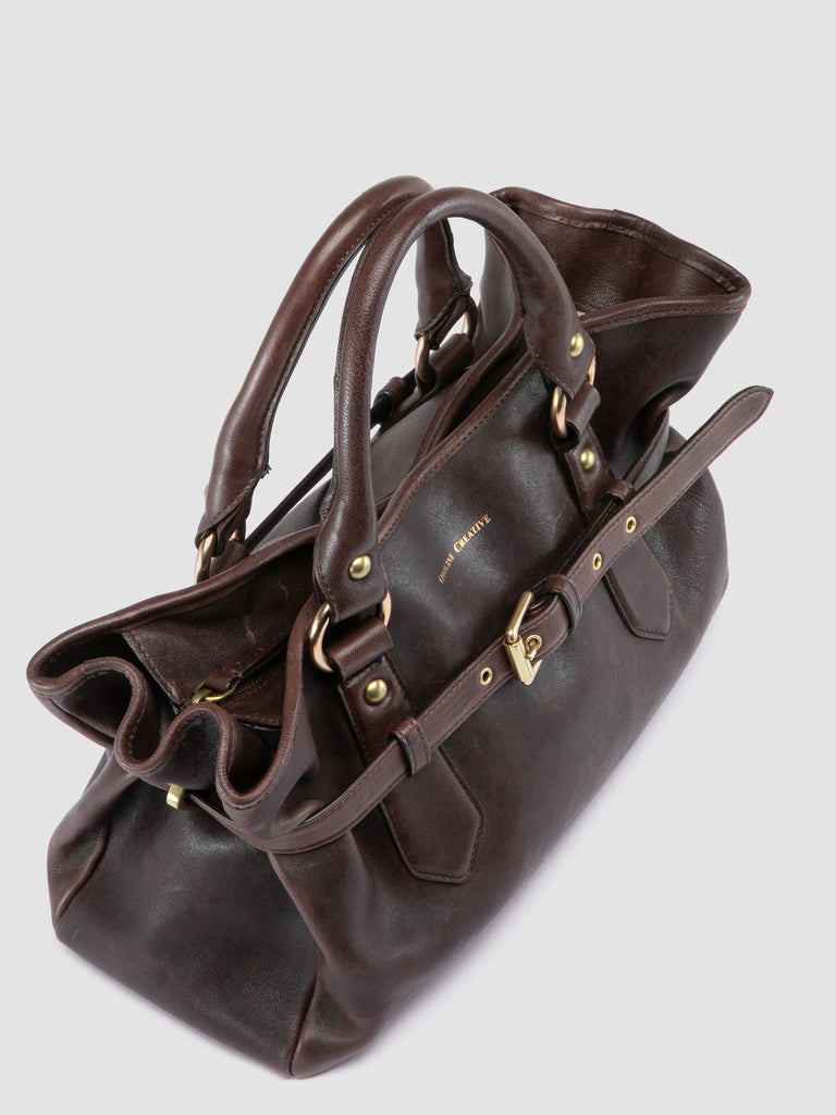 MEG 002 - Braune Henkeltasche aus Leder