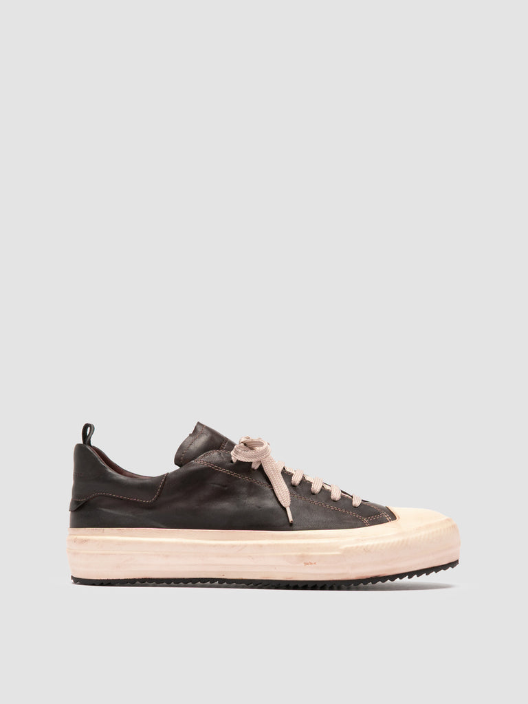 MES DD 001 - Brown Leather Low Top Sneakers