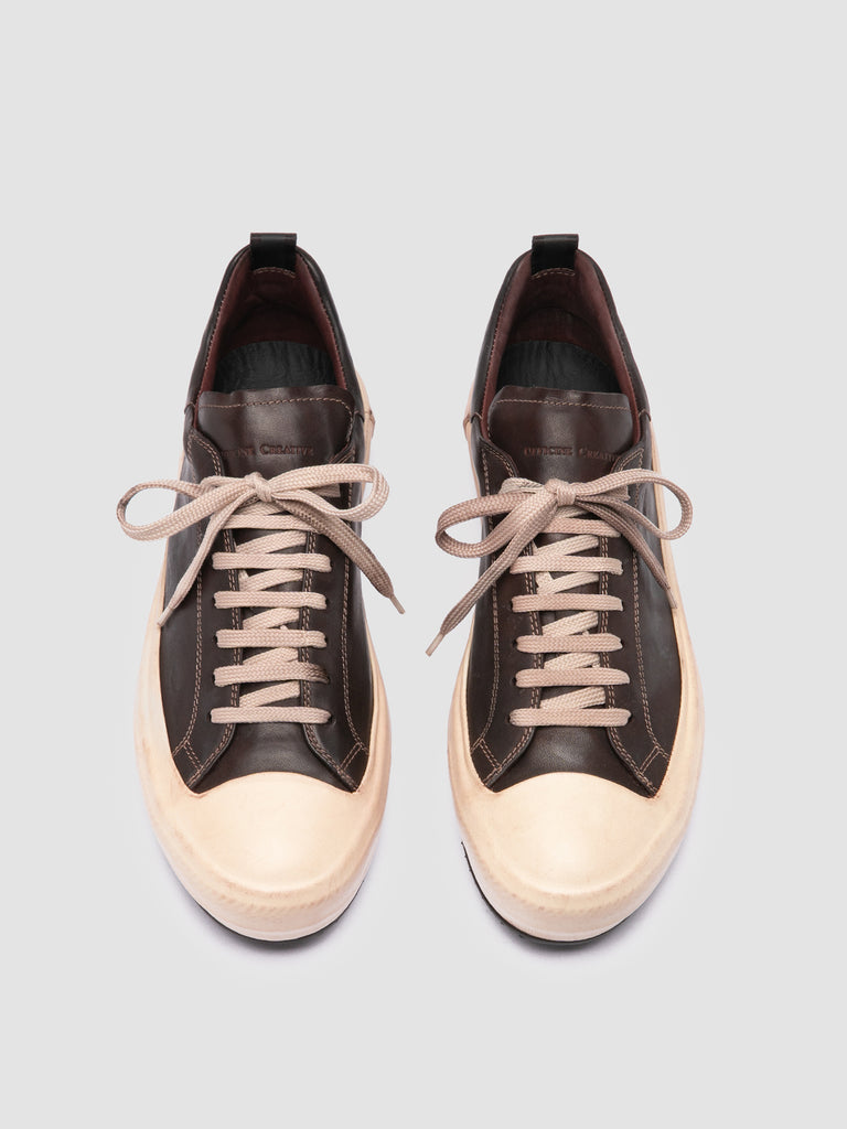MES DD 001 - Brown Leather Low Top Sneakers