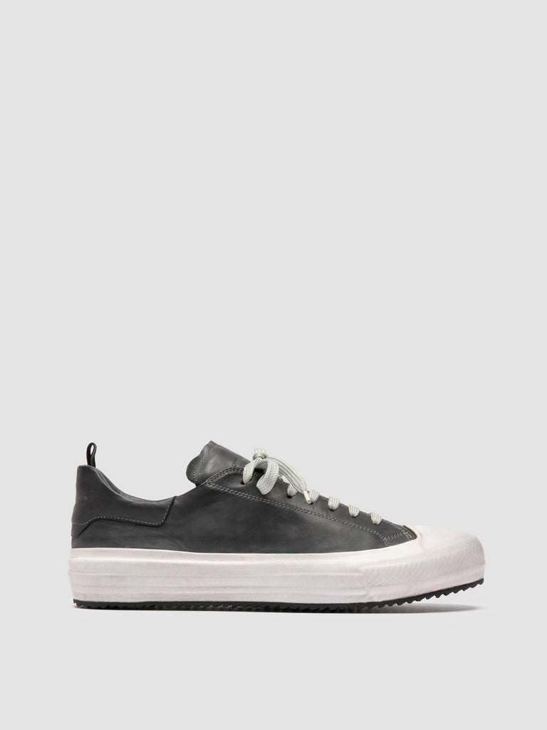 MES DD 001 - Grey Leather Low Top Sneakers