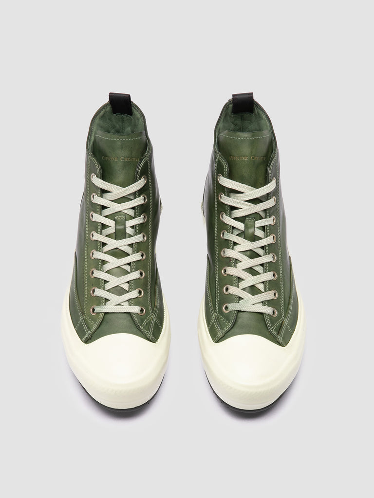 MES DD 002 - Green Leather High Top Sneakers