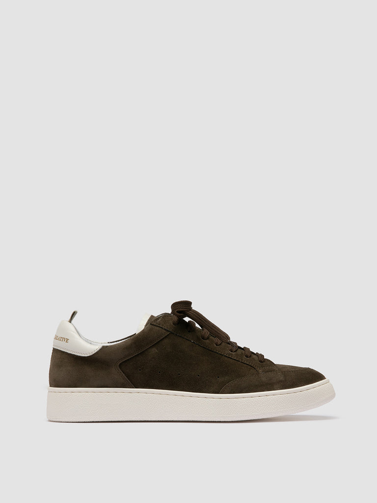 THE DIME 001 - Green Suede Low Top Sneakers