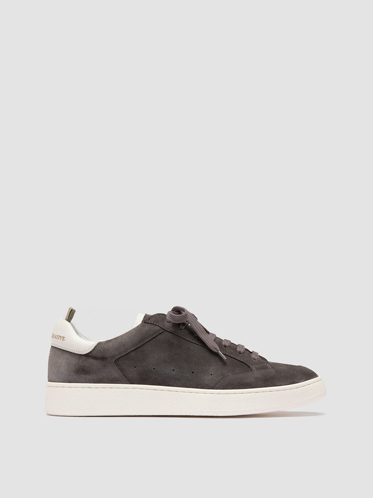 THE DIME 001 - Grey Suede Low Top Sneakers