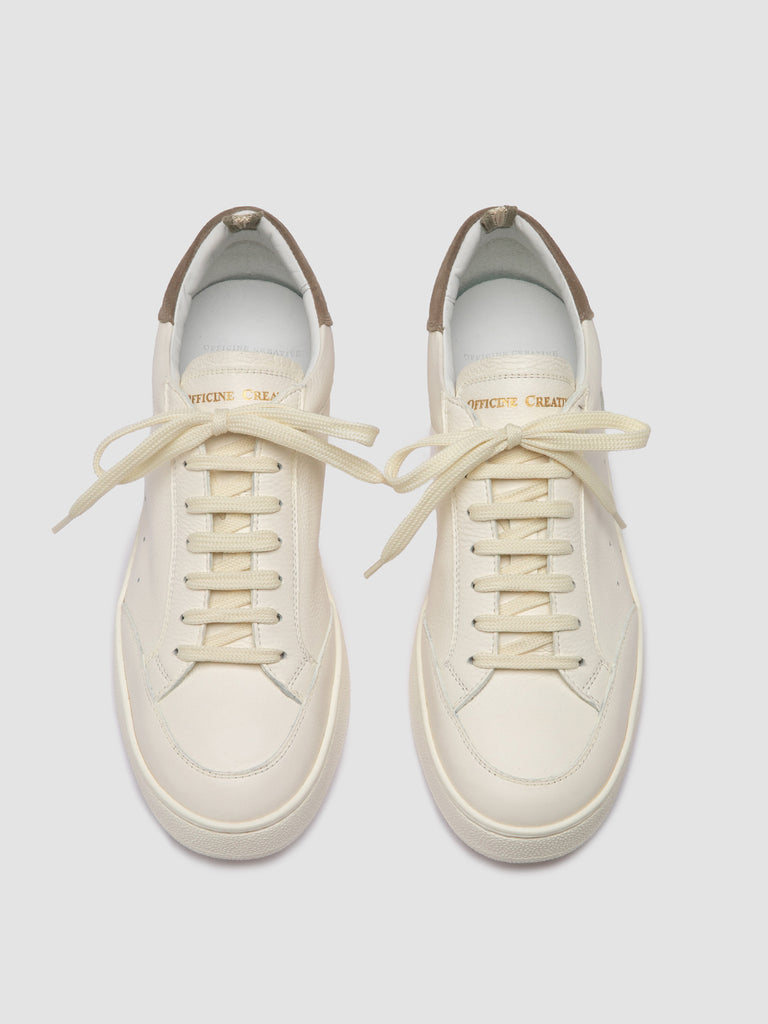 THE DIME 001 - White Suede Low Top Sneakers