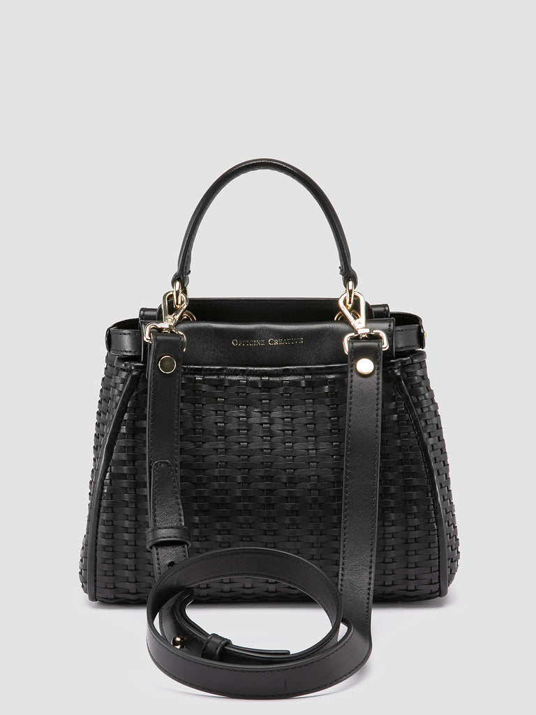 NOLITA 029 - Black Woven Leather Handle Bag