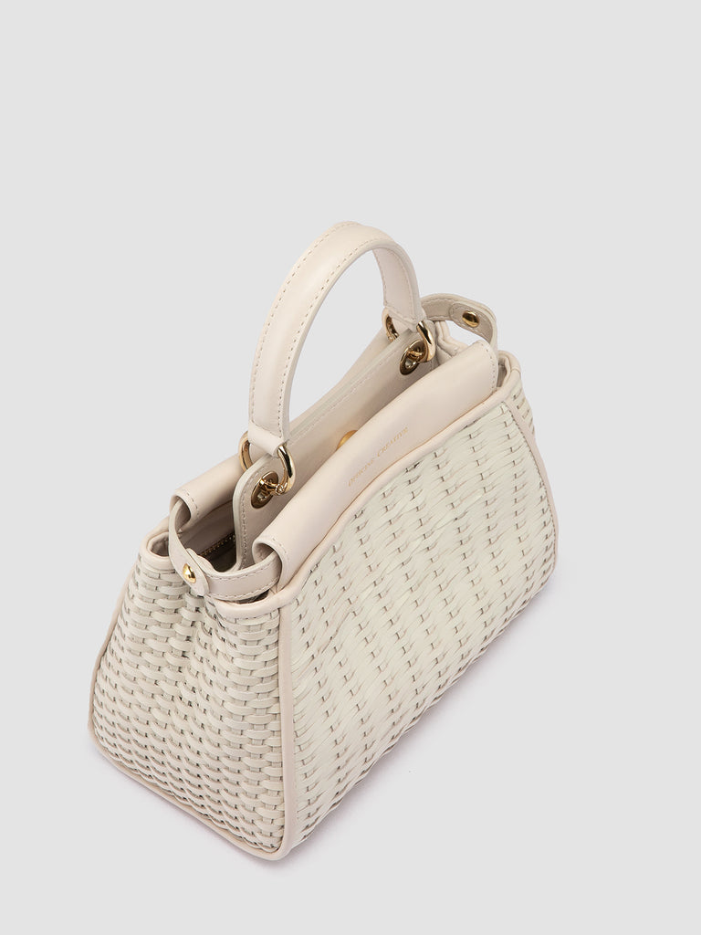 NOLITA 029 - White Woven Leather Handle Bag