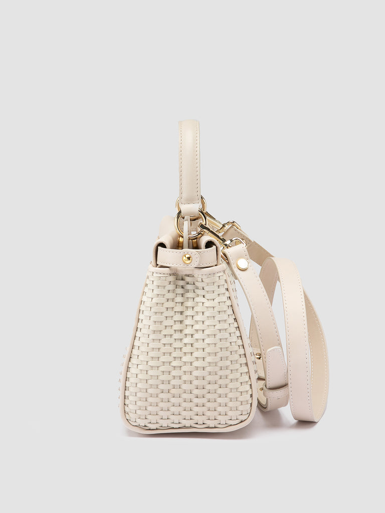 NOLITA 029 - White Woven Leather Handle Bag