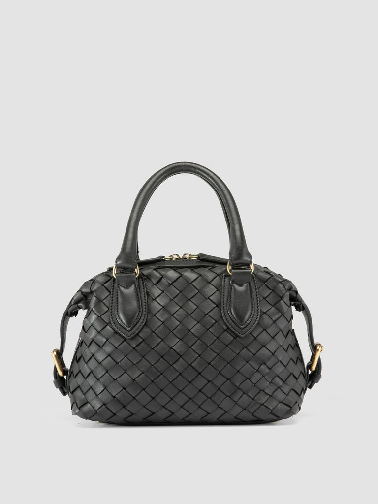 AURA 002 - Schwarze Henkeltasche aus Leder