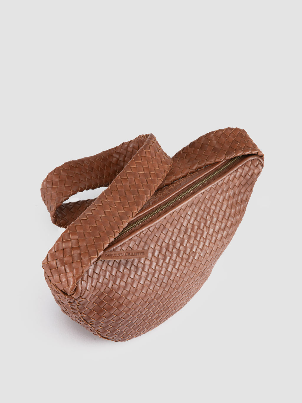 OC CLASS 068 - Brown Woven Leather Crossbody Bag Officine Creative - 2