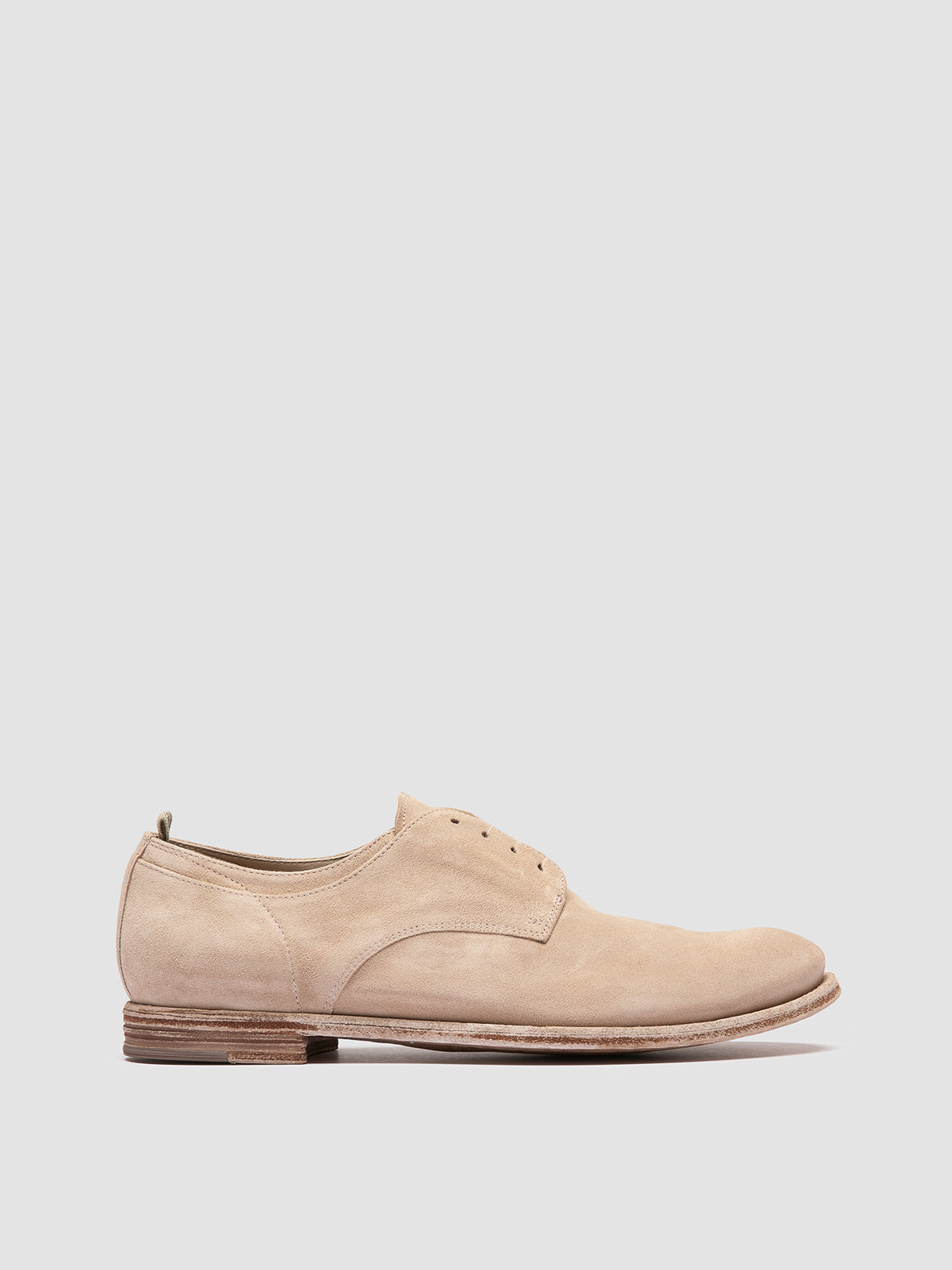 Suede Leather Derby Shoe Men's Beige Suede Derby Shoes: ARCHIVE
