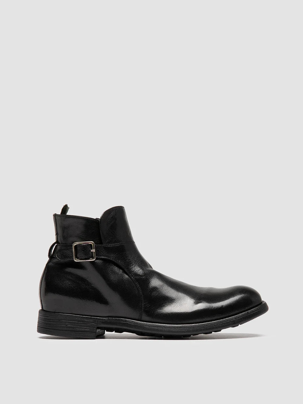 Men's Black Leather Zipped Boots: CHRONICLE 068 Officine Creative Men's Black Leather Zipped Boots: CHRONICLE 068 Officine Creative
