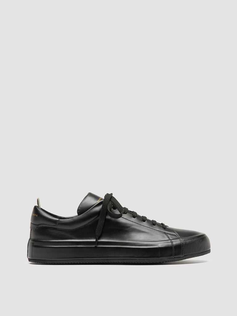 EASY 001 - Black Leather Low Top Sneakers