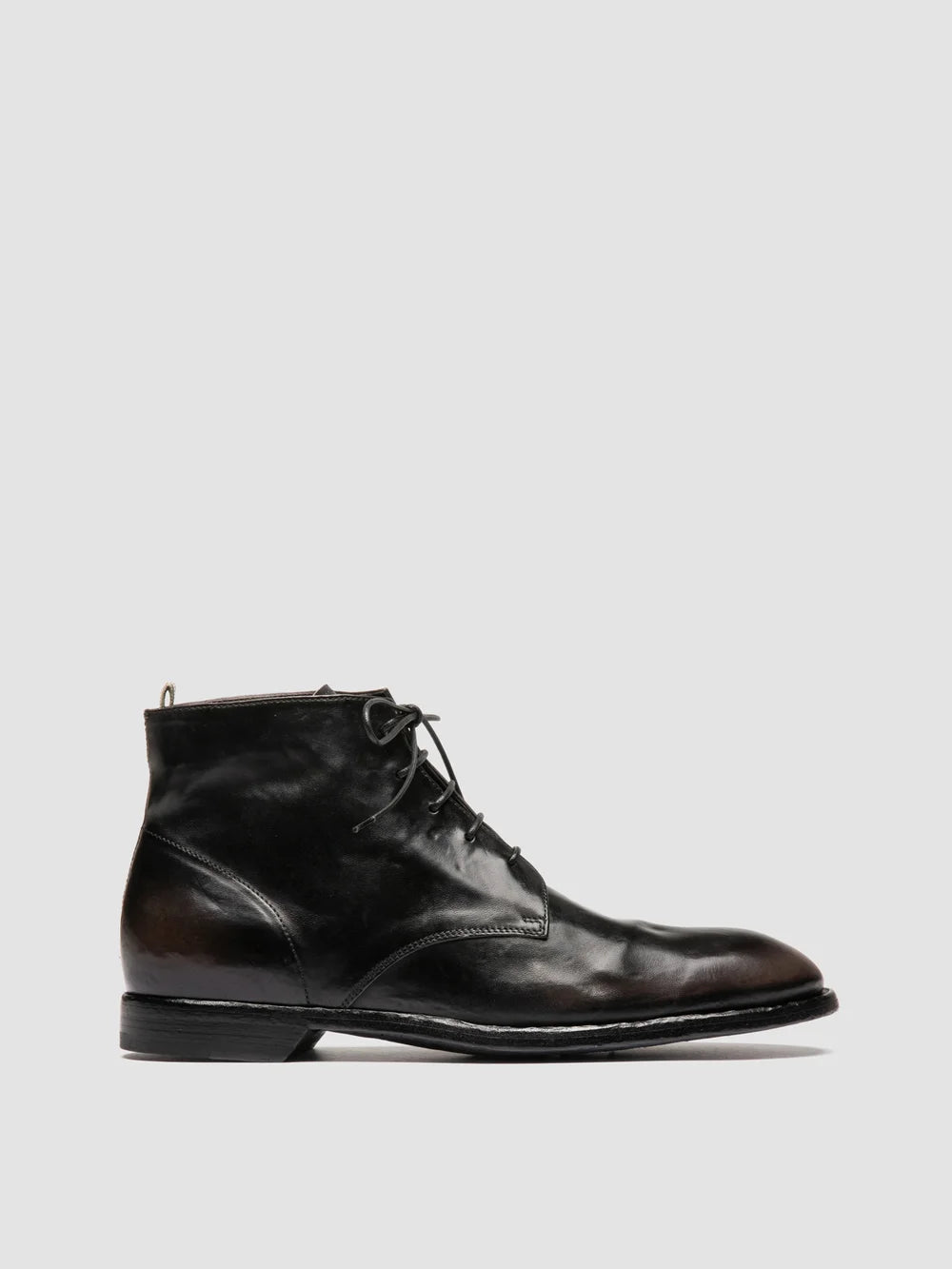 Men's Grey Leather Lace up Boots: SOUND 003 Officine Creative Men's Grey Leather Lace up Boots: SOUND 003 Officine Creative