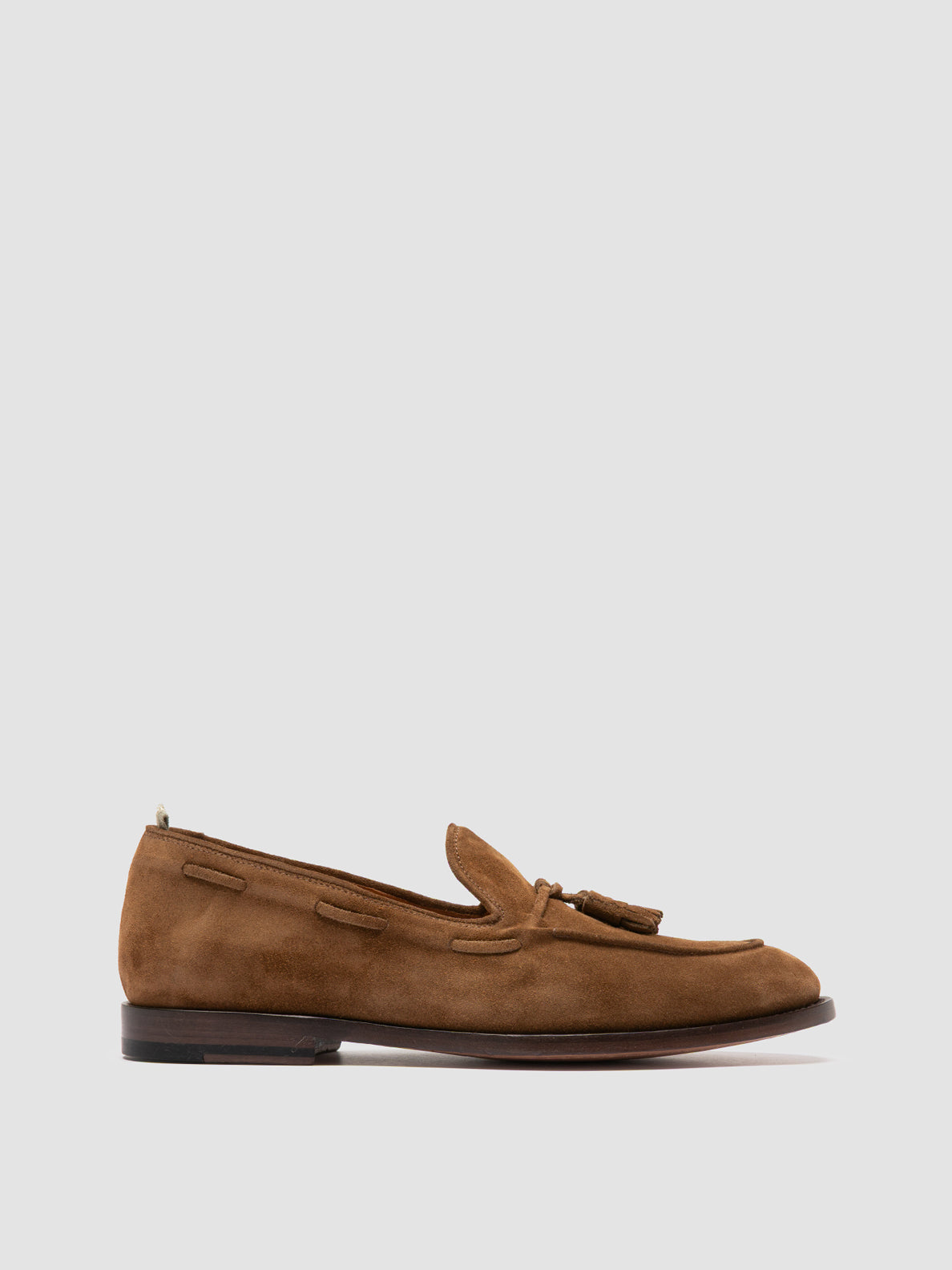 Men's Brown Suede Tassel Loafers: OPERA 002 Officine Creative Men's Brown Suede Tassel Loafers: OPERA 002 Officine Creative
