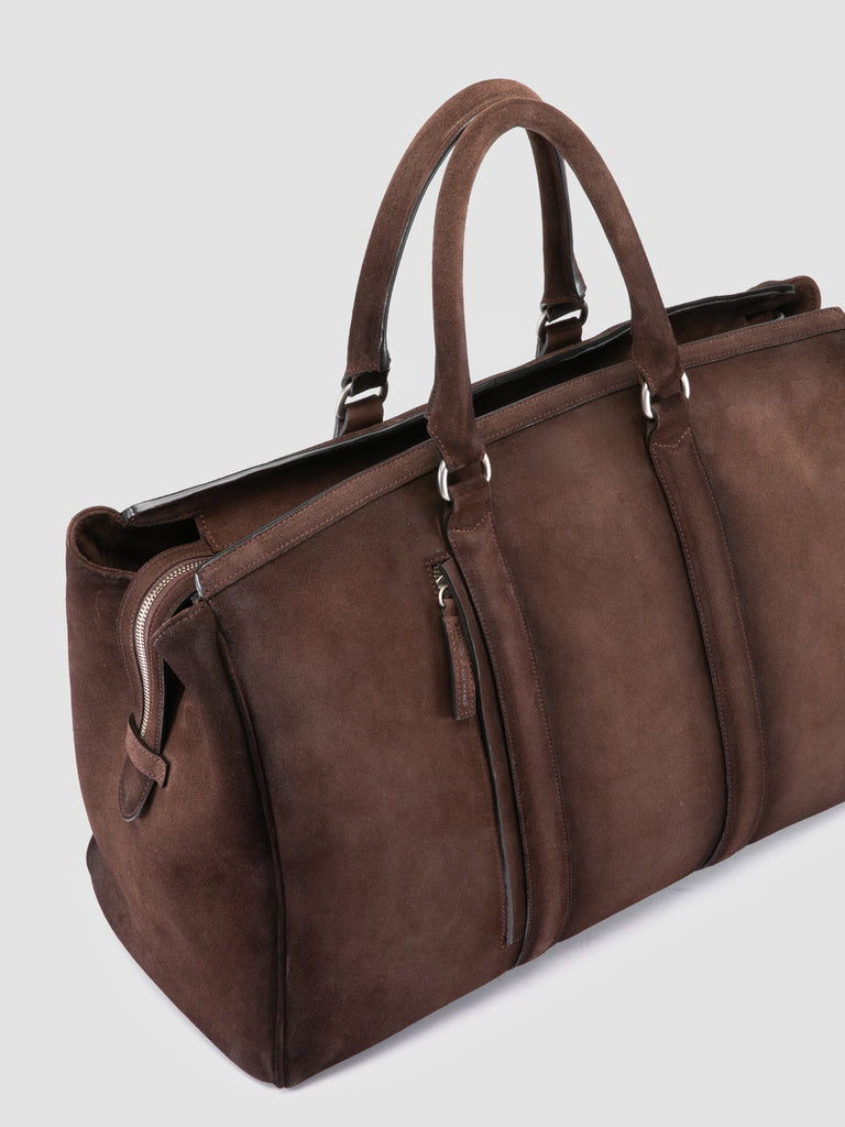 QUENTIN 009 - Braune Wildledertasche