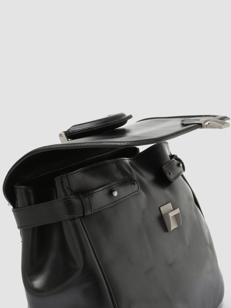 QUENTIN 011 - Black Leather Briefcase Men Officine Creative - 7