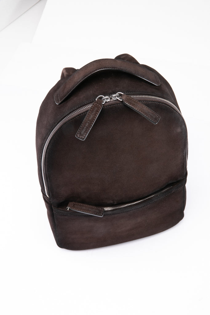 QUENTIN 020 - Brown Suede Backpack