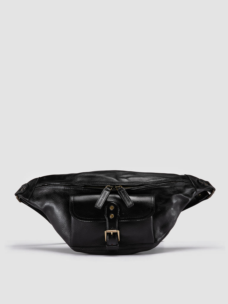RARE 044 - Black Leather Waist Pack
