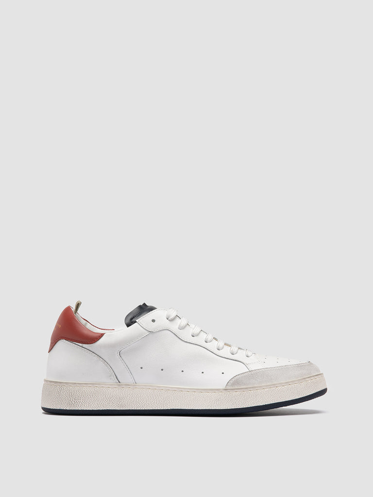 THE ANSWER 001 - White Leather and Suede Low Top Sneakers