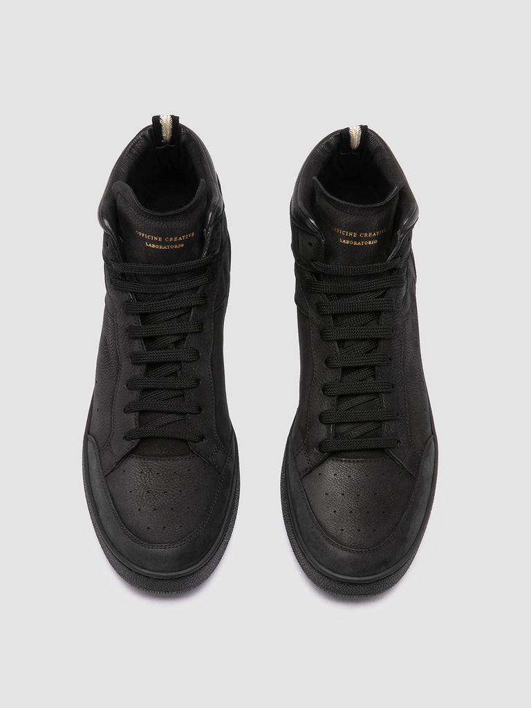 THE ANSWER 004 - Black Leather and Suede High Top Sneakers
