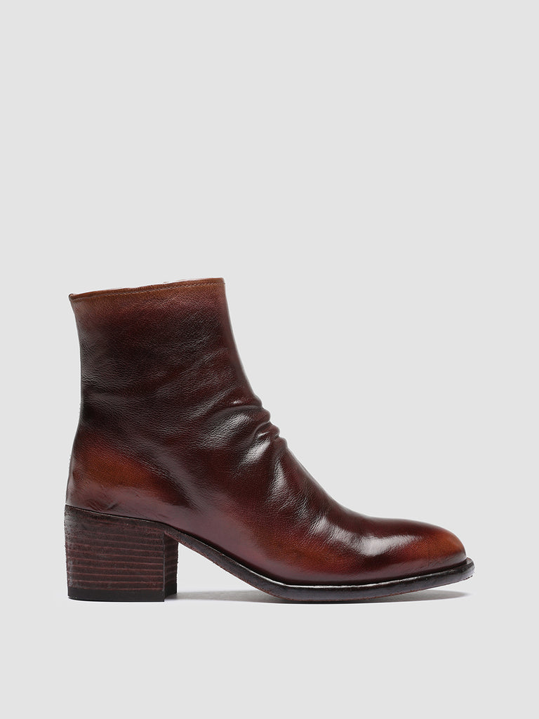 DENNER 101 - Burgundy Leather Ankle Boots