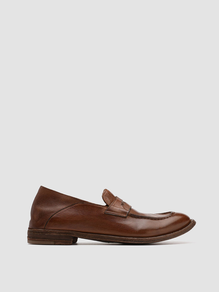 LEXIKON 516 - Brown Woven Leather Loafers