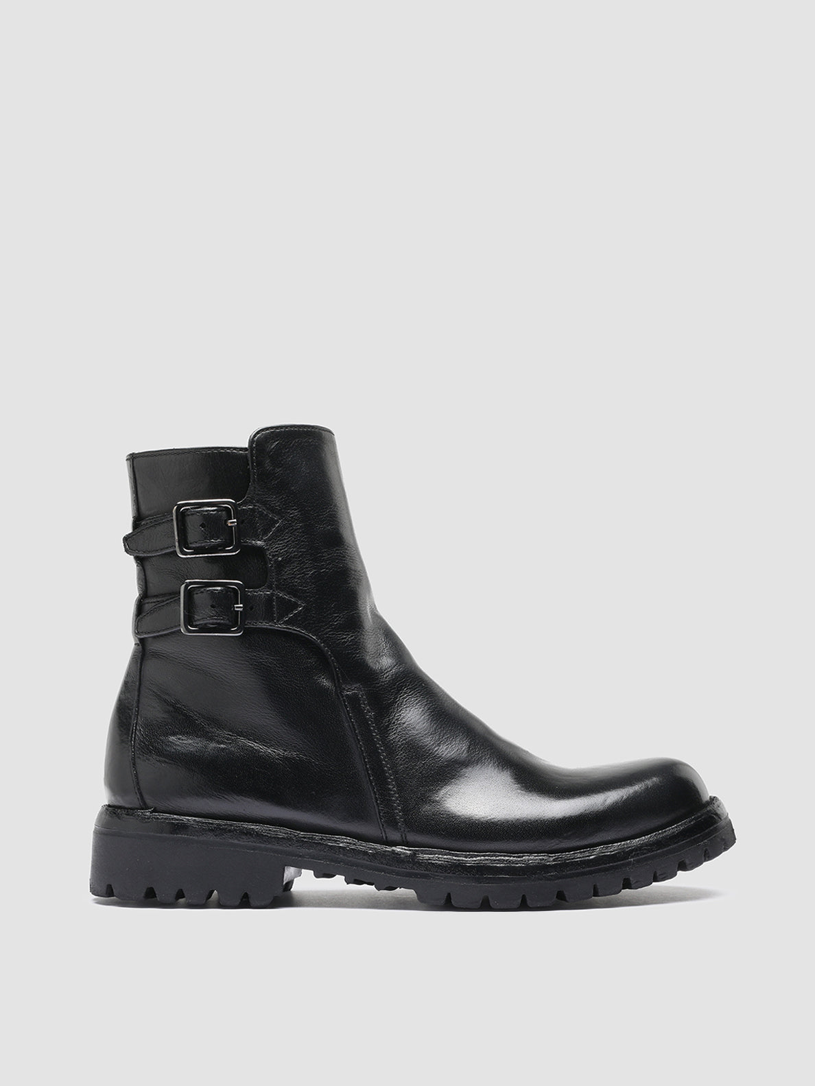 Women's Black Leather Boots LORAINE 002 – Officine Creative EU