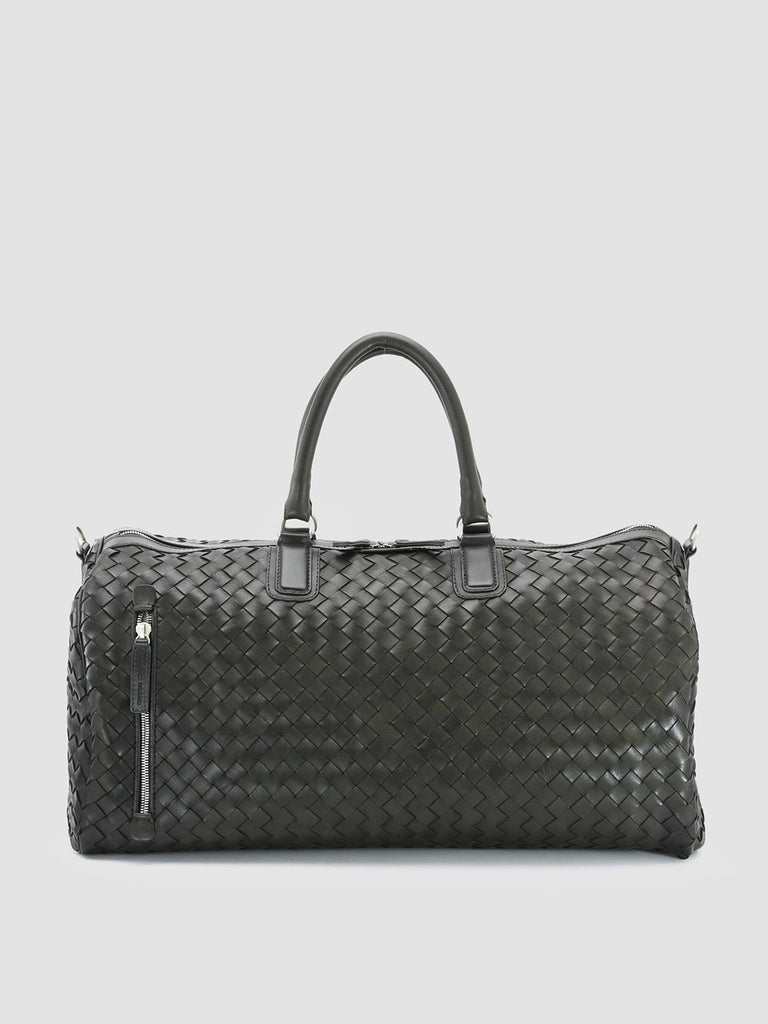 ARMOR 01 - Green Woven Leather Weekender