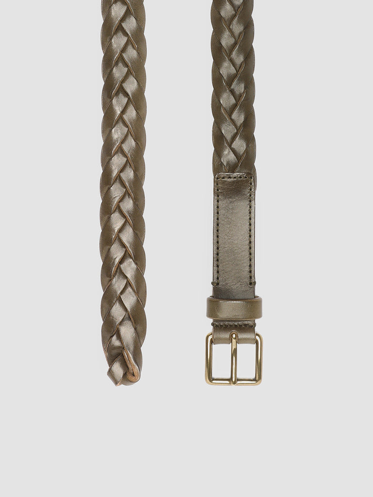OC STRIP 20 - Green Woven Leather Belt